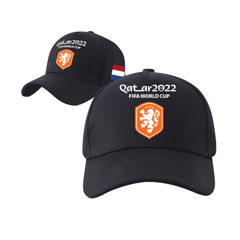 2022年卡塔尔足球足球世界世界杯荷兰男女粉丝应援鸭舌帽帽子