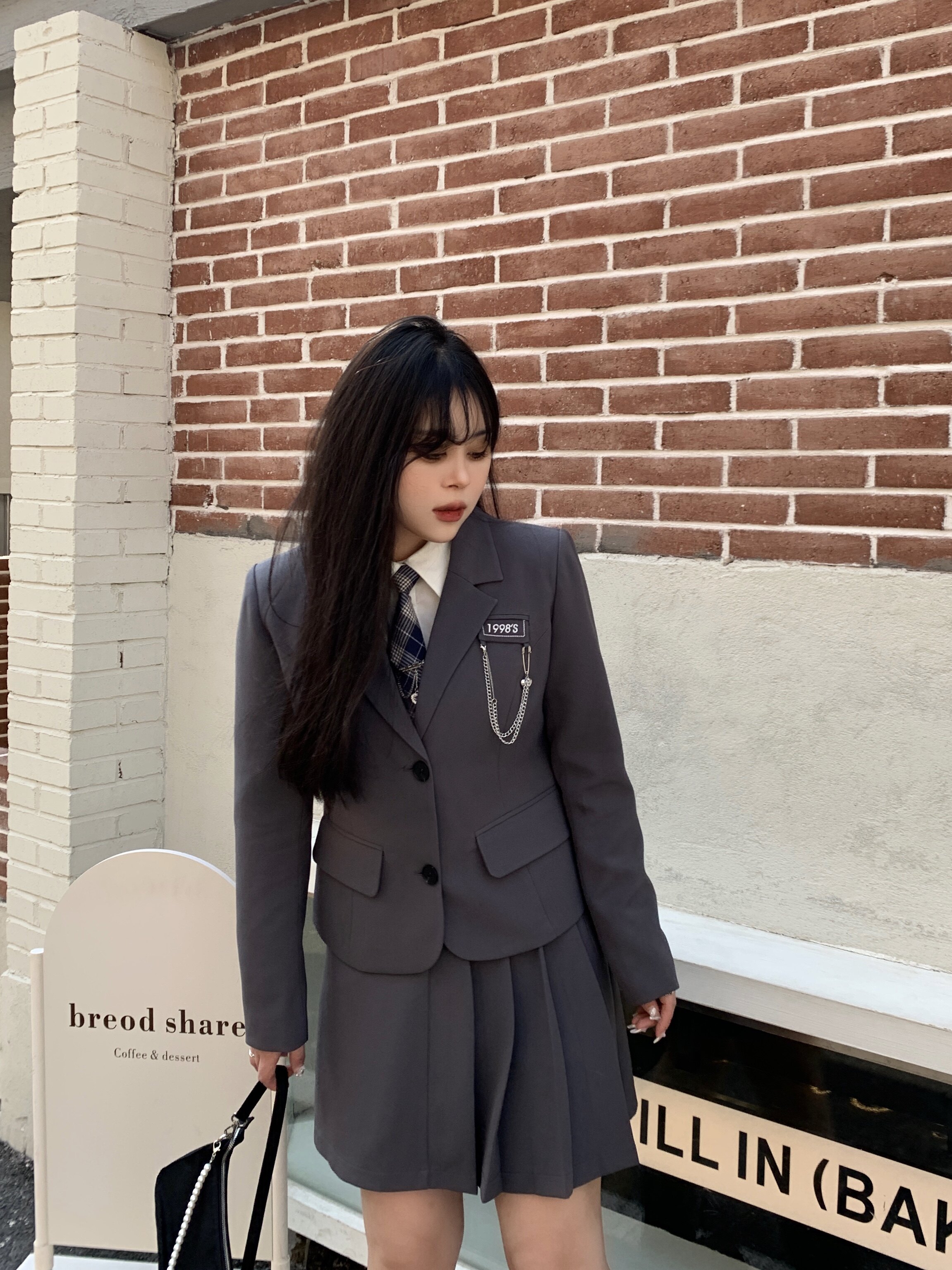 黑泽小西套装制服jk学院外套西装短款长短时尚套装