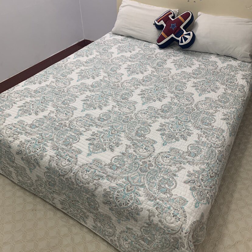 清仓正品韩国外贸纯棉床盖绗缝被用两用全棉床盖