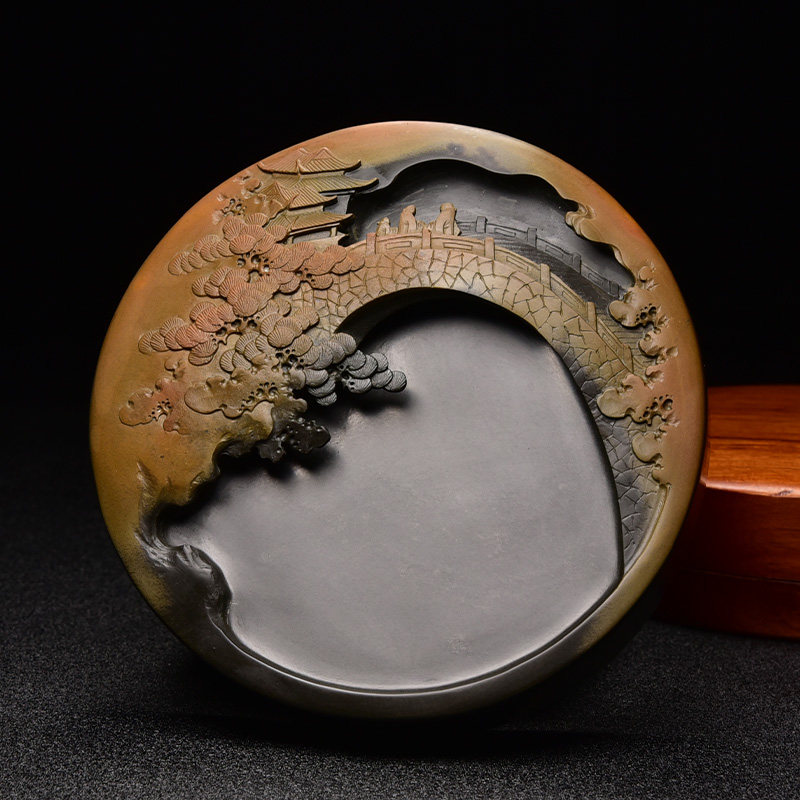 歙砚国家老坑书法套装笔砚纸墨文房四宝安徽高档砚台