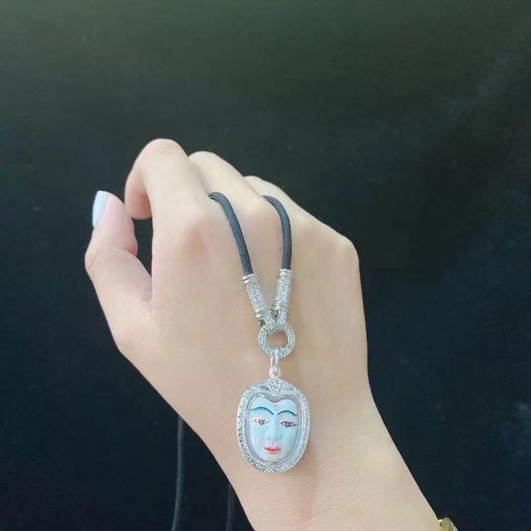 泰国国龙婆滴白面佛金面佛正白白脸泰国特色