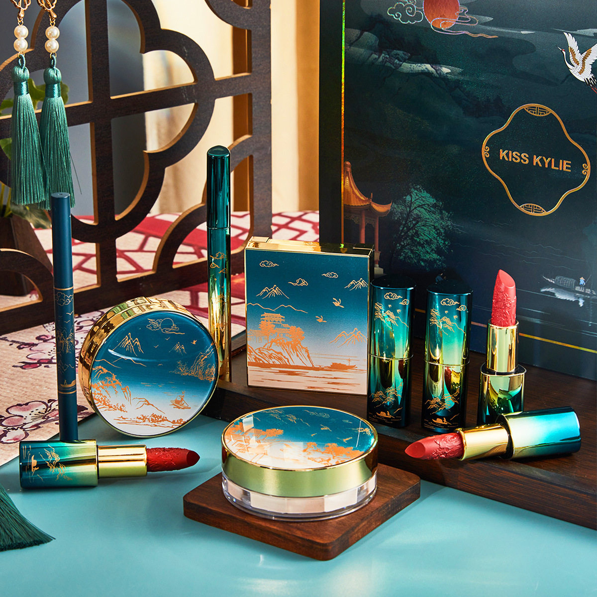 套盒中国国风锦绣河山国潮音音乐大牌口红彩妆彩妆套装