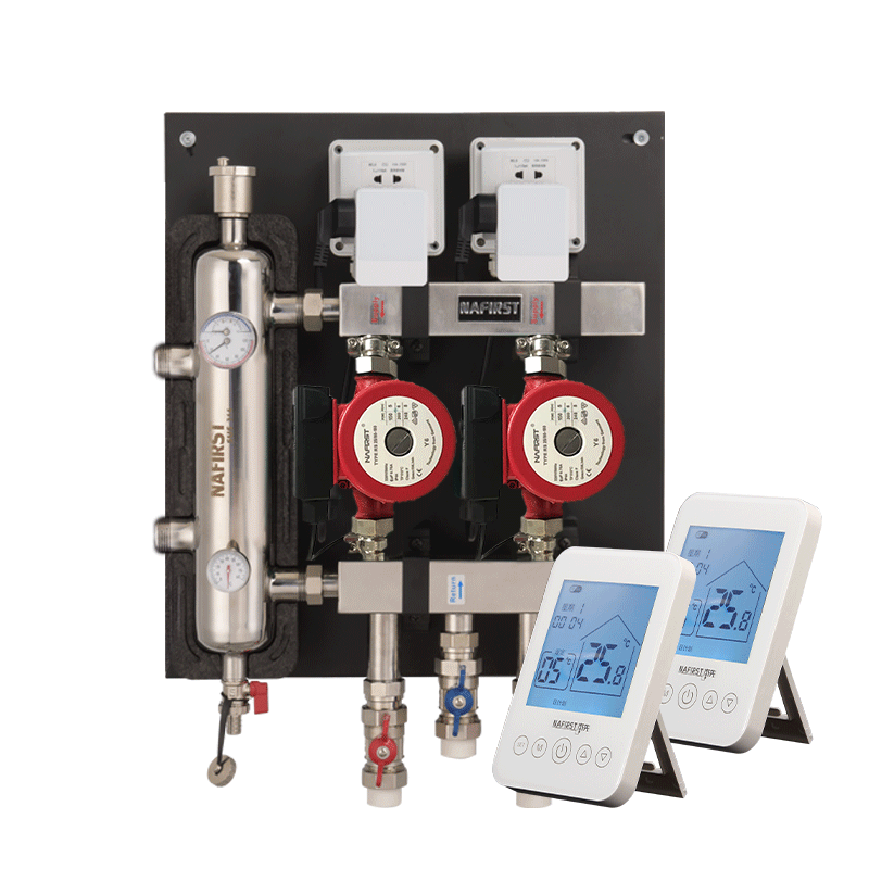 壁挂炉地暖别墅混水中心家用混水系统增压静音混水器地暖水泵全套