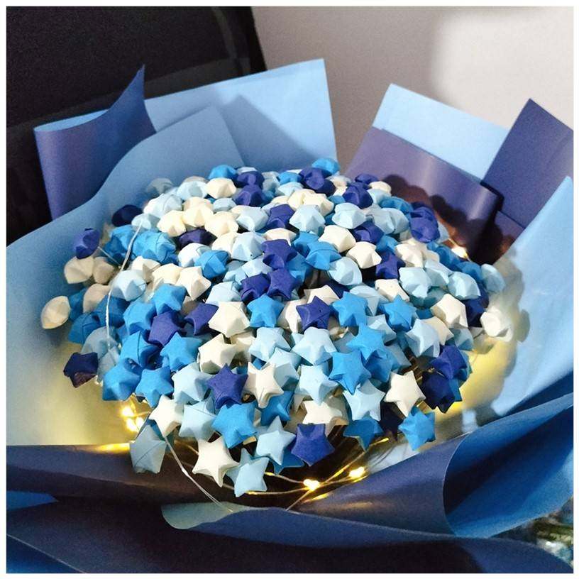 星星花束小红书同款diy手工满天星铁丝折纸全套幸运星