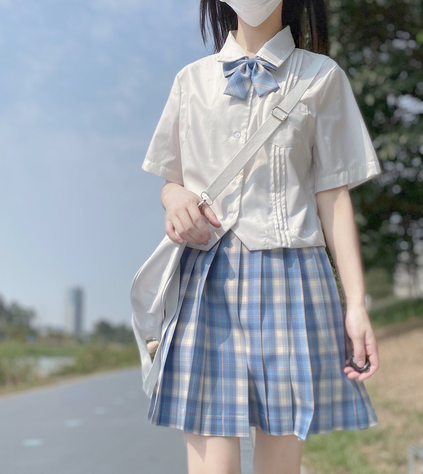 满减校园制服jk正统蓝格清新原创现货流萤其它制服