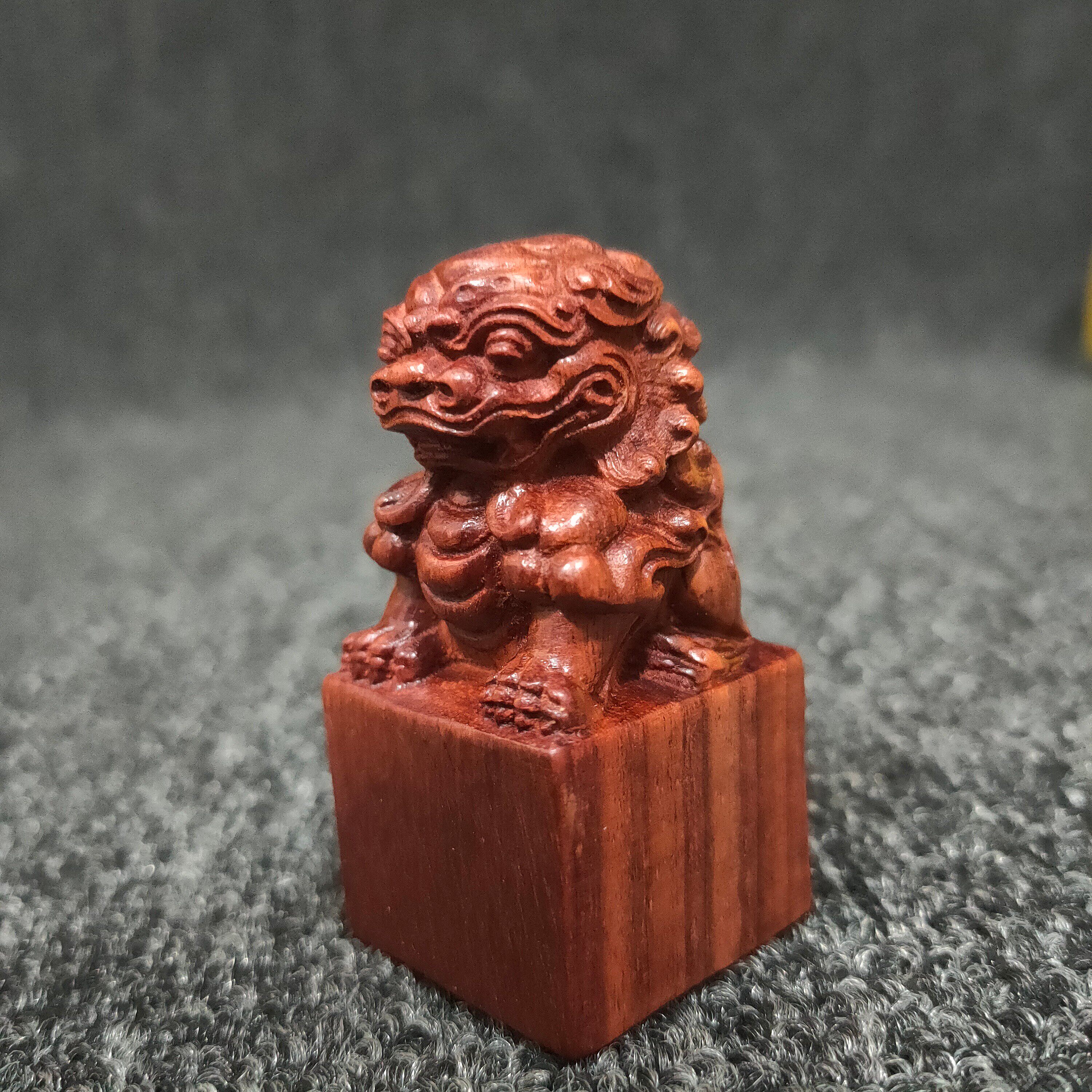 印章金丝楠木姓名个人盖章狮子个性签名定做成品印章