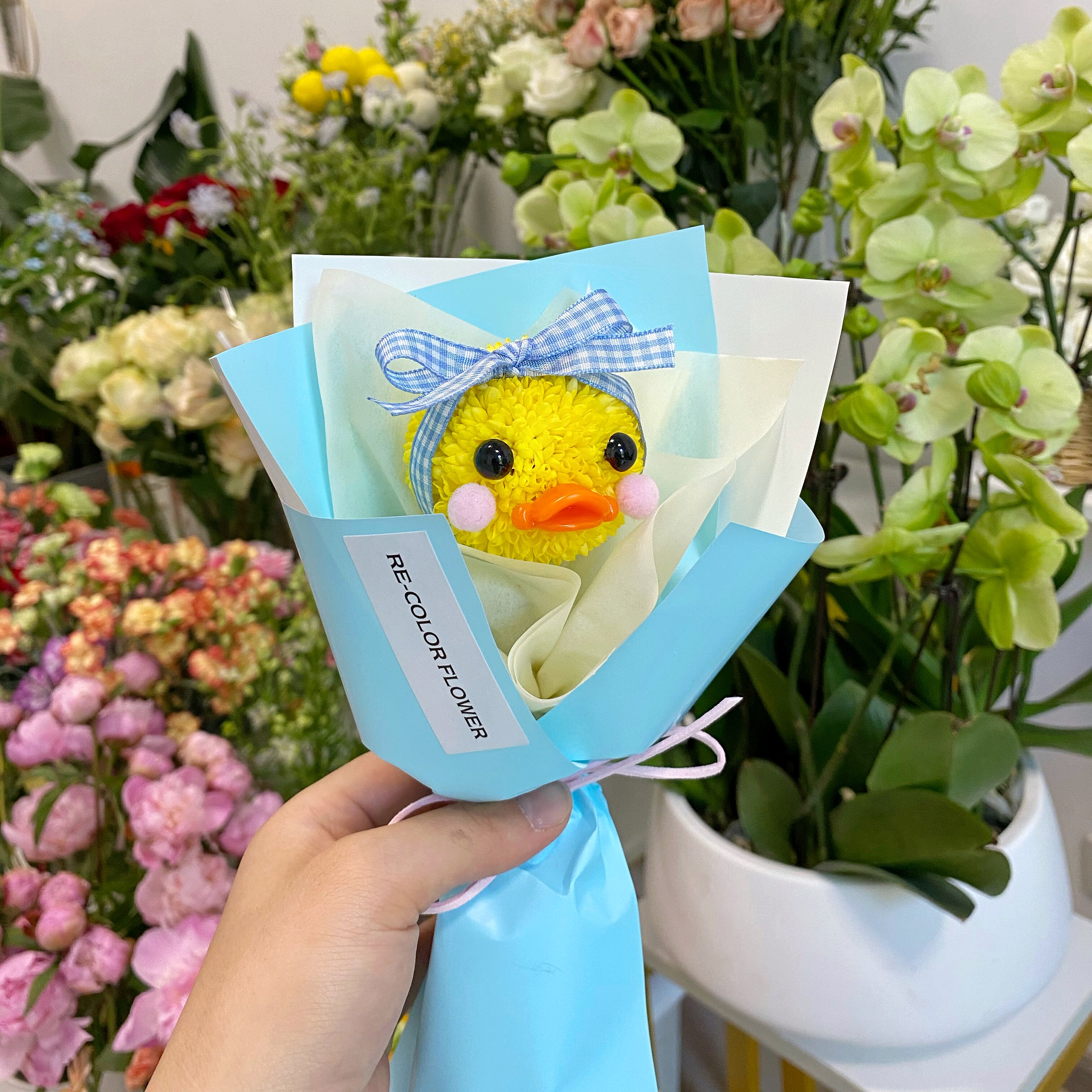 花束单支乒乓创意儿童节教师节伴手礼袋小花江浙沪鲜花速递同城