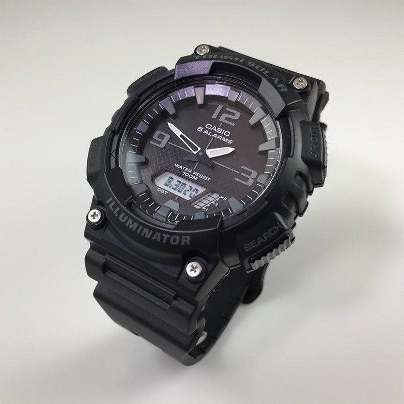 casio卡西欧手表男运动款太阳能黑武士黑暗之心限量aqs810w1a2