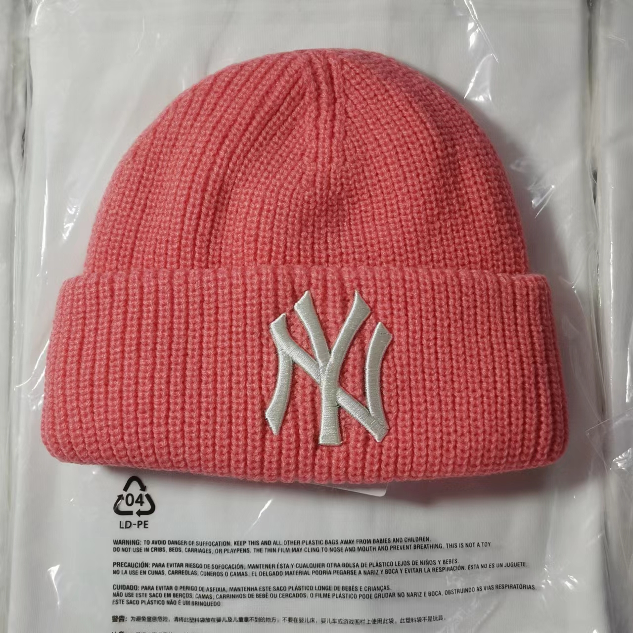 韩国正品mlb针织帽子la字母刺绣ny情侣帽子