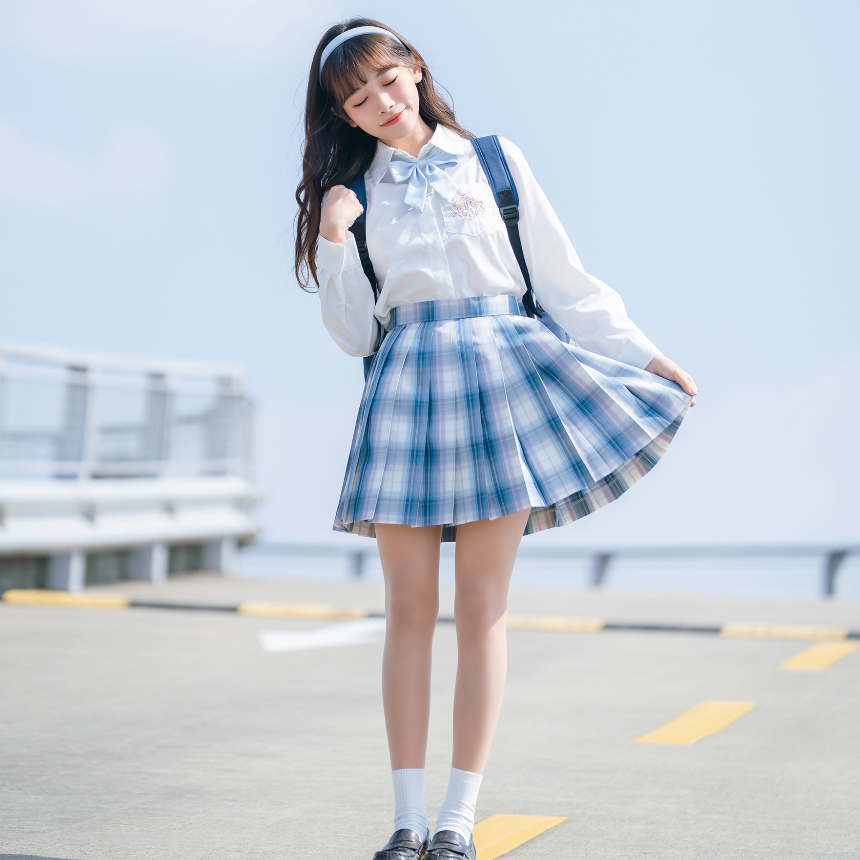 乘舟校供优等生jk制服裙绝蓝格限量首发现货jk