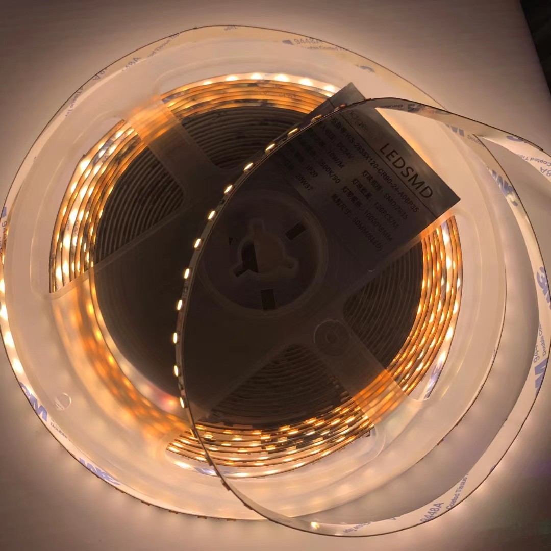 美国普瑞芯片12v24v低压贴片高显无频卧室柜台室内led灯带