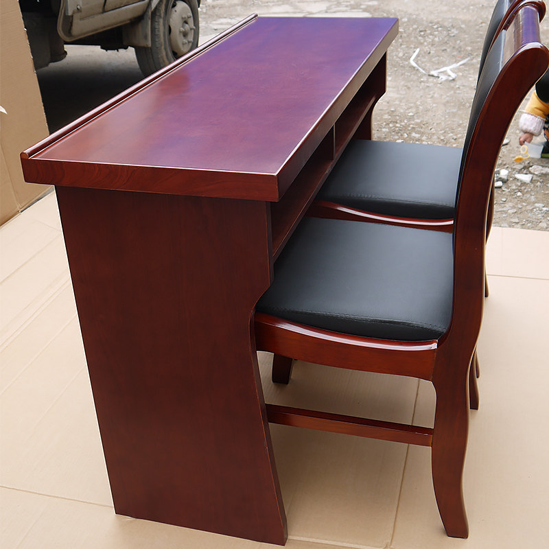 条形会议双人会议桌油漆桌长培训组合条桌木皮会议桌
