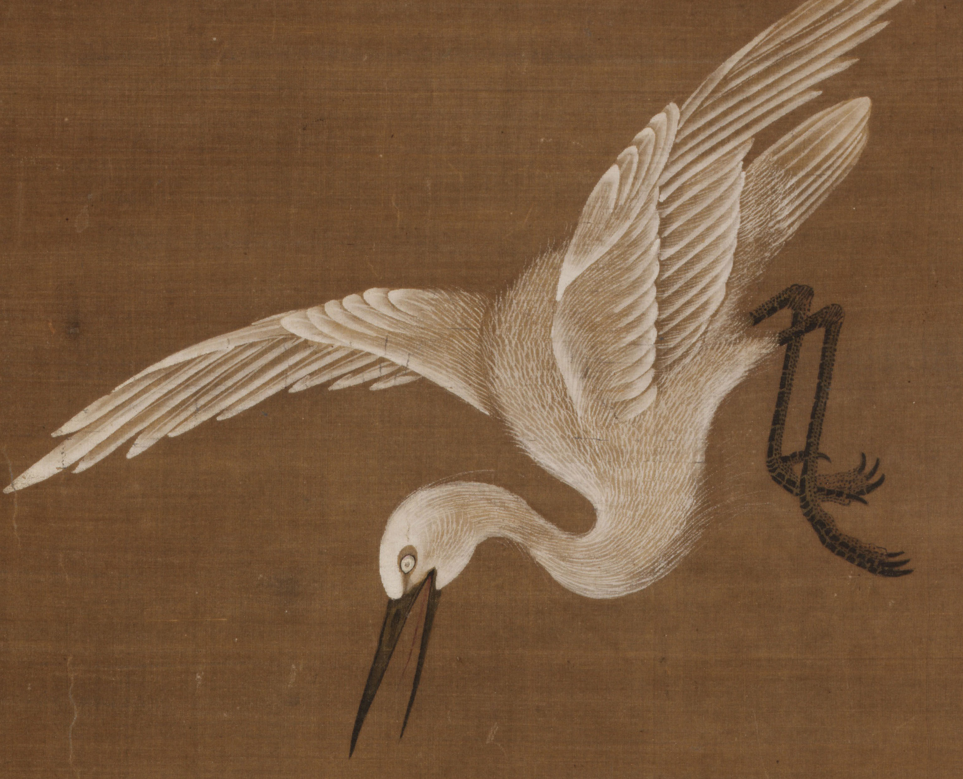 五代工笔清微高清微国画古代南唐白鹭荷花水禽国画