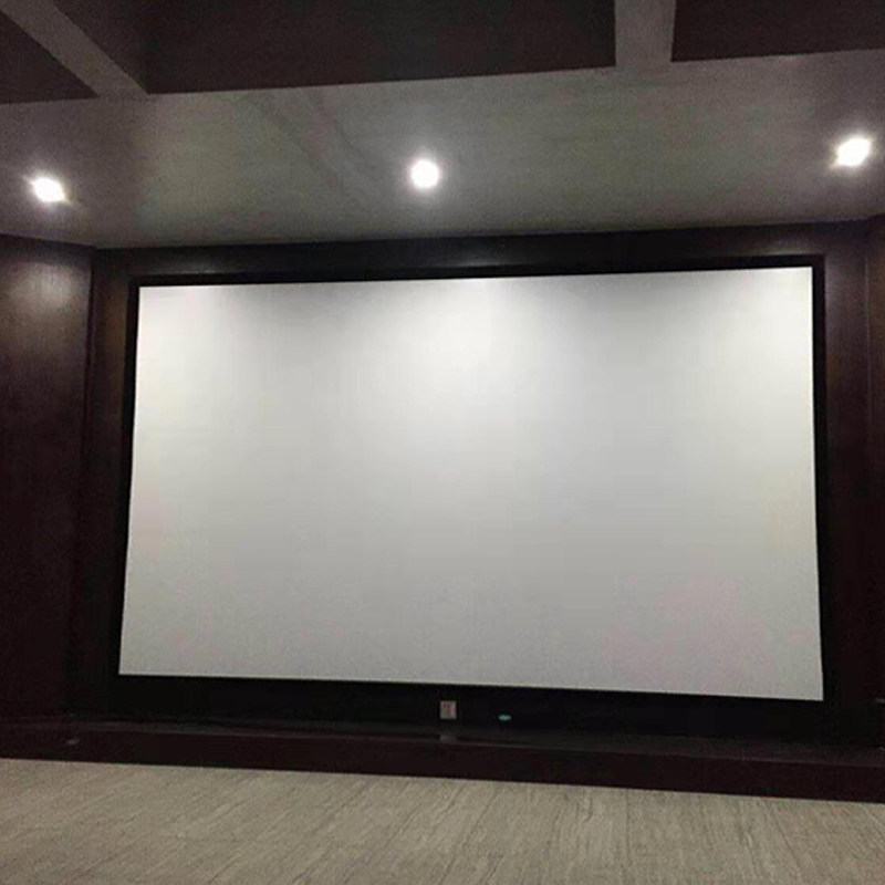 宴影透声投影幕布4k画框编织白软抗光金属幕72寸120寸150寸可定制