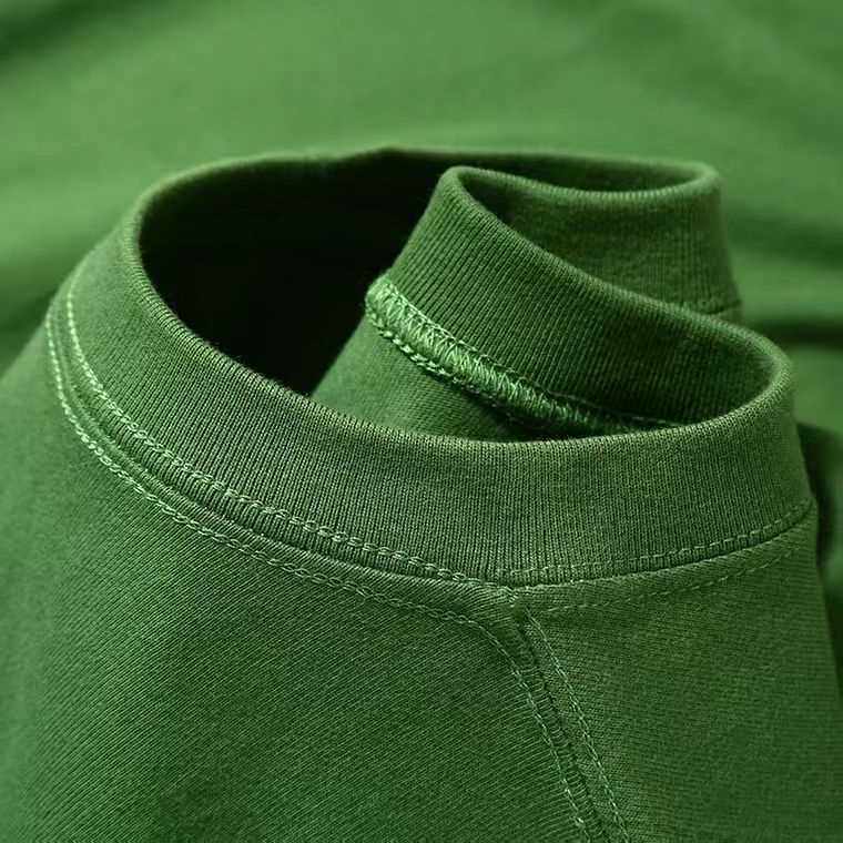 巨显白の牛油果绿200g重磅纯棉短袖t恤女夏宽松纯色厚实不透上衣