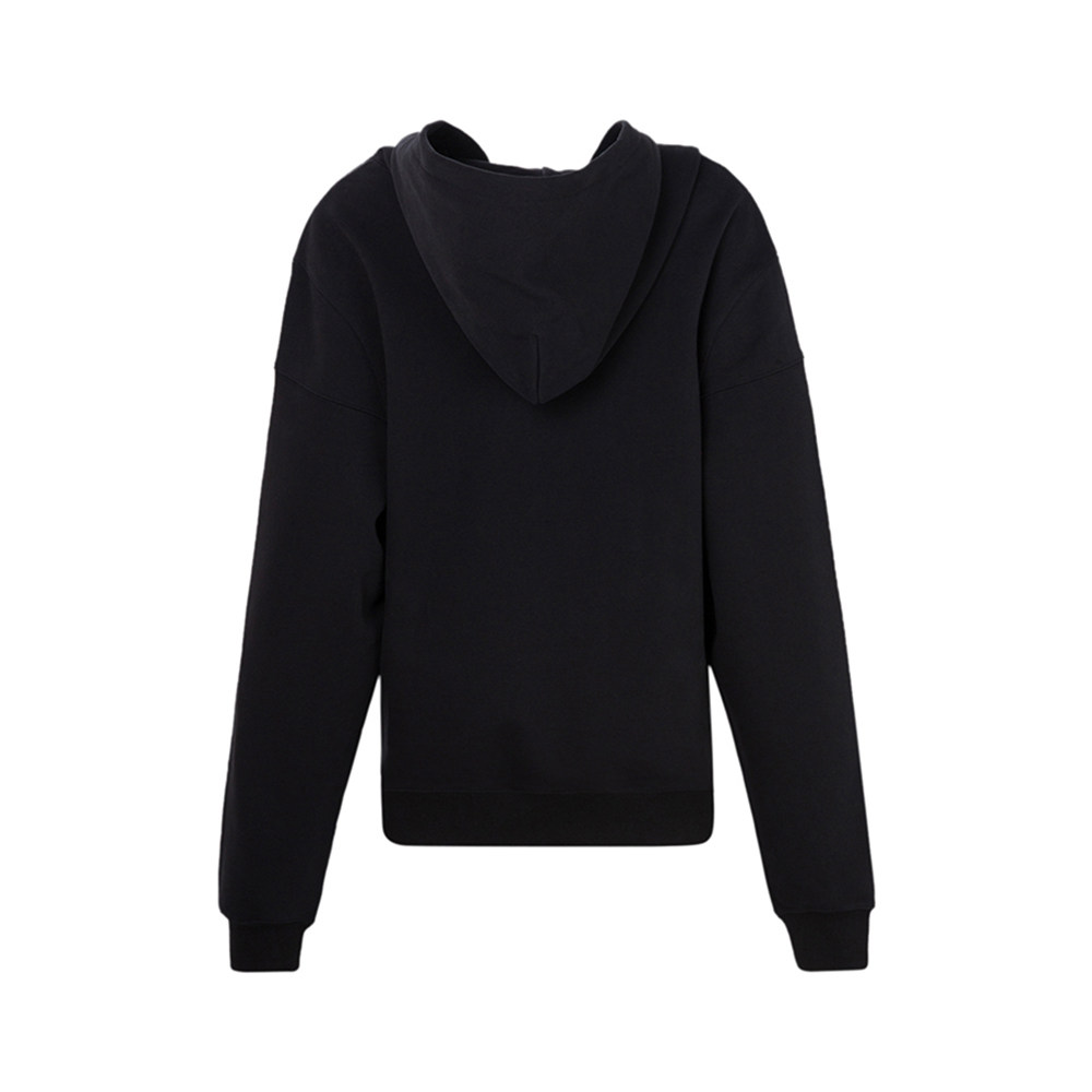 welldone女士黑色简约百搭棉质连帽衫连帽卫卫衣