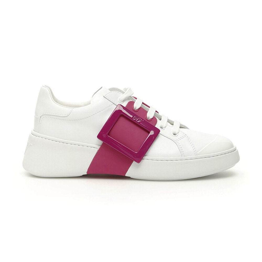 rogervivier女士白色系带时尚时尚休闲休闲鞋运动鞋板鞋单鞋