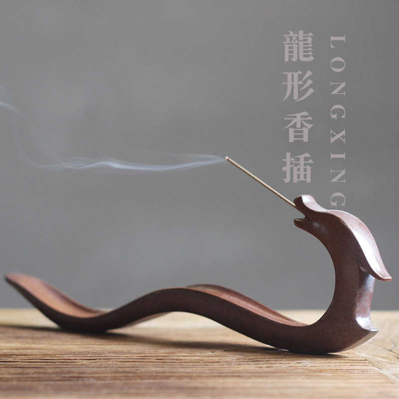 创意陶瓷龙形线香插卧插龙香炉香座沉香檀香香薰炉