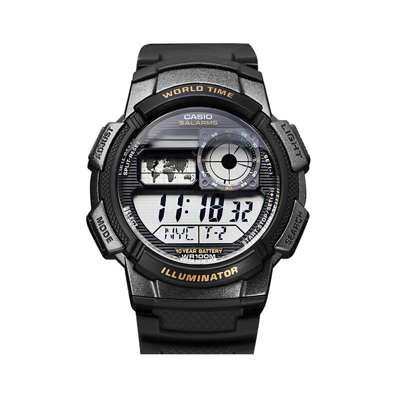 casio卡西欧手表正品旅行家多功能户外运动电子男士ae1000w日韩腕表