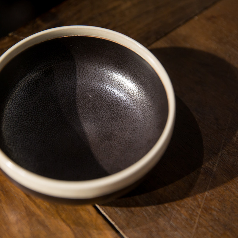 清代怀仁油滴瓷器摆件古玩古董收藏明清古典摆件