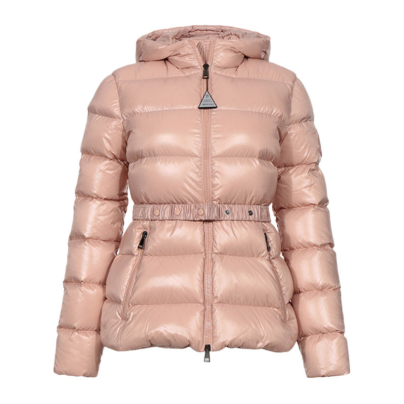 moncler蒙口官方正品冬季新款女士藕粉粉色时尚羽绒服