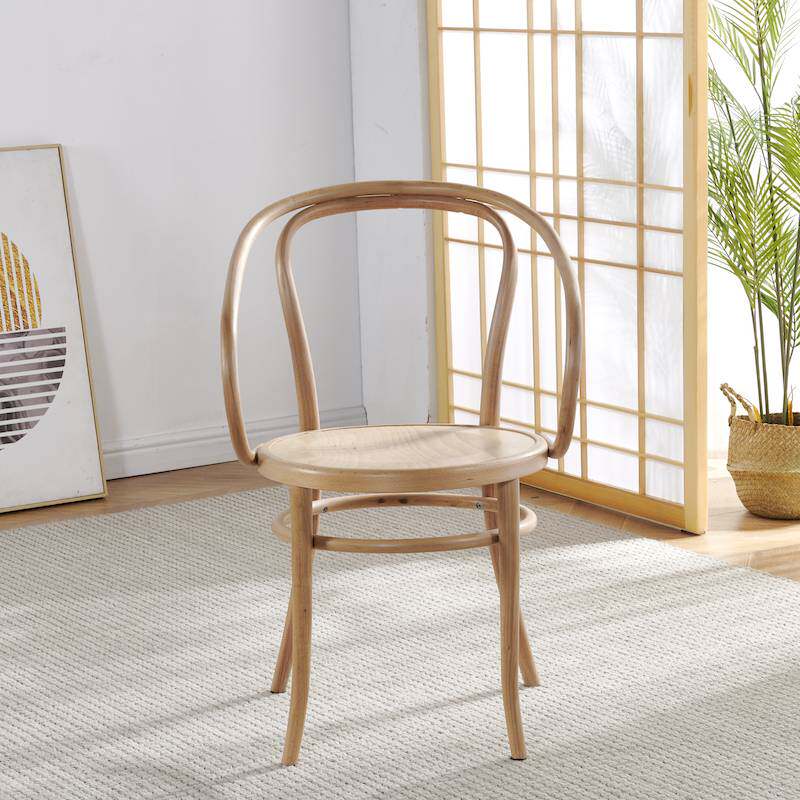 快餐家具餐椅木椅实木弯曲扶手西餐厅会所咖啡厅餐椅