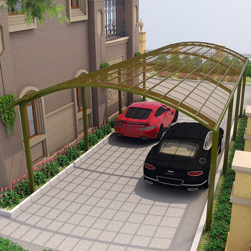 铝合金车棚别墅庭院户外合抱式隔热防晒防雨停车棚家用定制遮阳棚