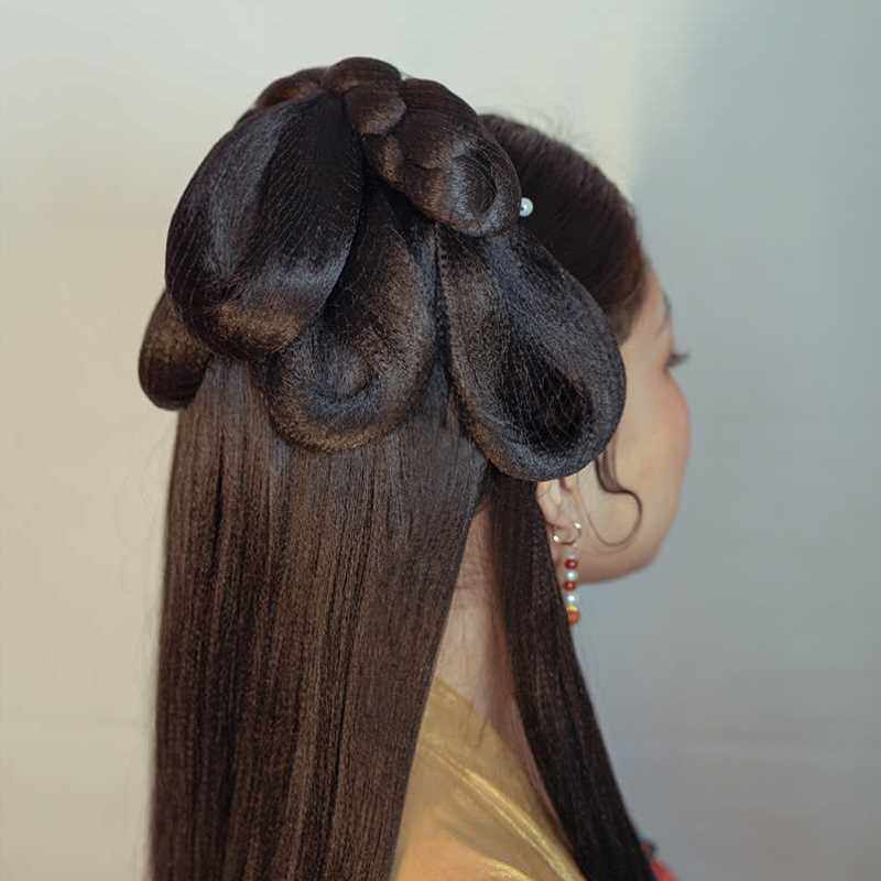 汉服假发全头套古装头饰头发古代古风发髻一体式懒人发箍发包仙女
