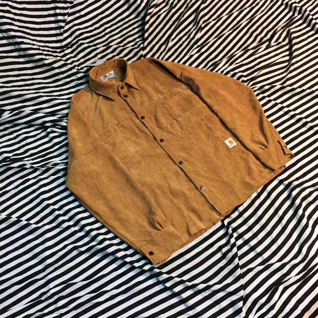 Carhartt卡哈特工装上衣衬衫灯芯绒保暖日系复古长袖宽松情侣男女