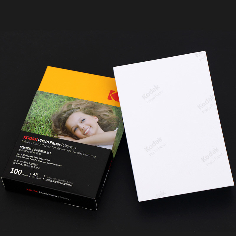 5寸6寸7寸柯达优质相纸4r rc高光面照片纸防水喷墨打印rc光面相片纸3