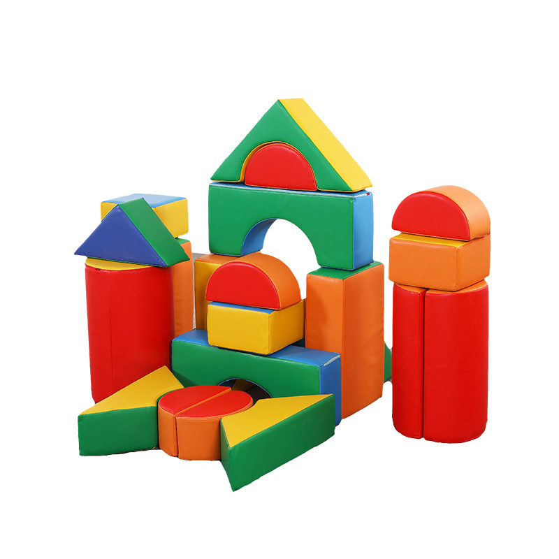 欧标软包建筑多搭积木早教中心大厅器材儿童软体组合器材