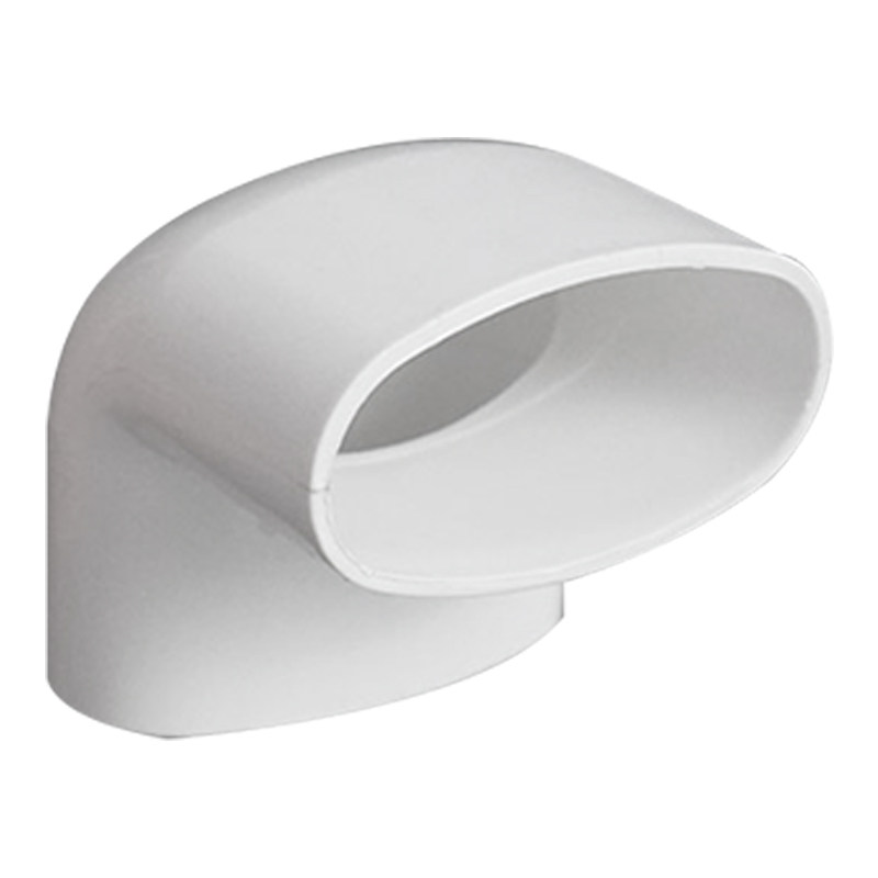 扁转椭圆管件配件排水管立扁弯头50圆扁弯异径upvc管