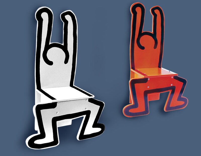 法国vilac凯斯哈林人形置物居家摆件装饰椅子整理架