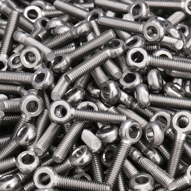 24m27m30不锈钢活节螺丝钉加长带孔螺杆鱼眼羊眼吊环螺栓