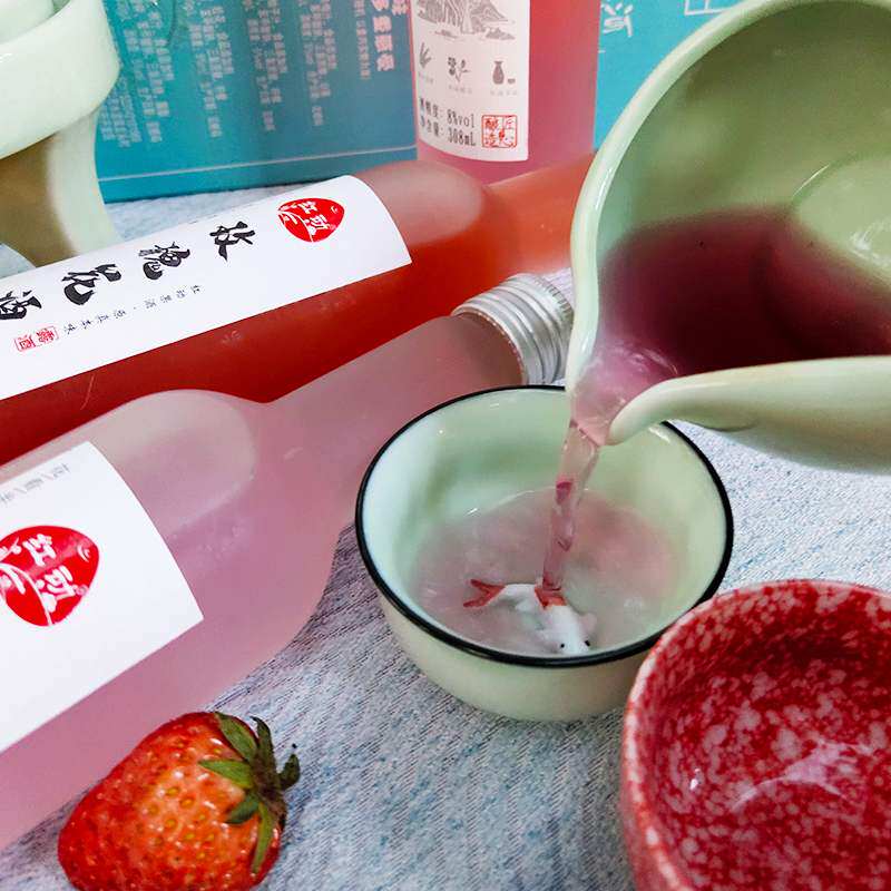 花酿迪尼红动花果果酒女士低度甜酒微醺桃花酿果酒