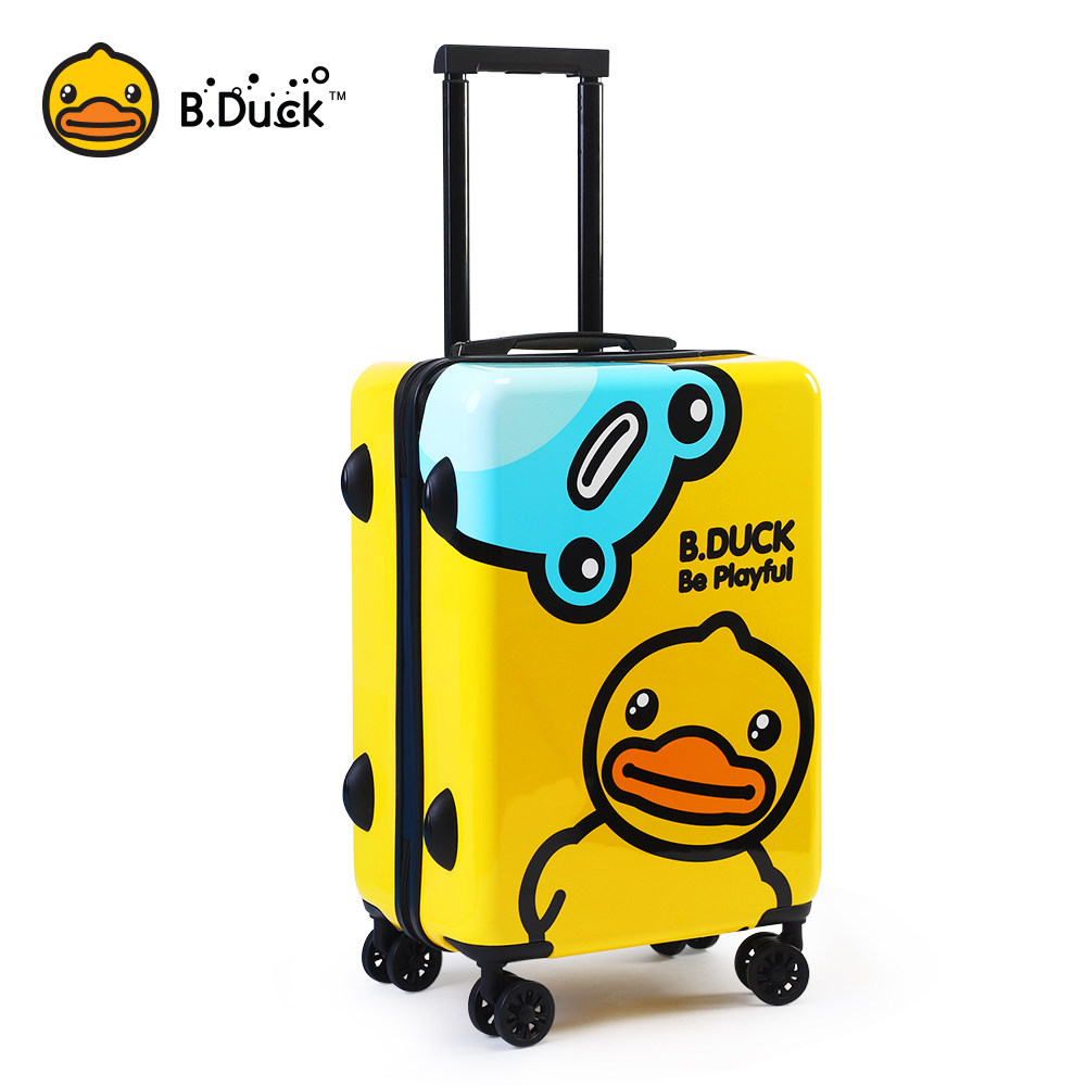 bduck小黄鸭儿童行李箱16寸20寸拉杆箱万向密码登机旅行箱