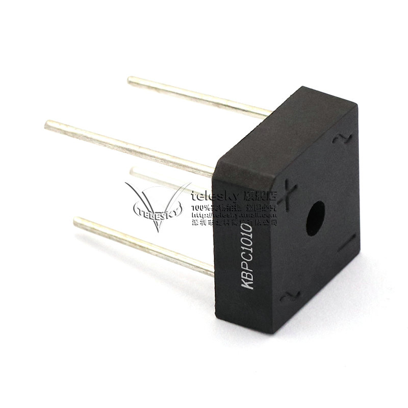【telesky】kbpc1010 整流桥 整流器 方桥 桥堆 圆脚 10a1000v