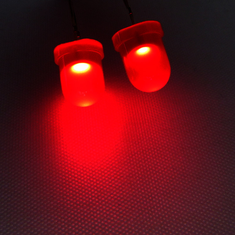 telesky直插8mmled发光二极管红色红发发红10个二极管