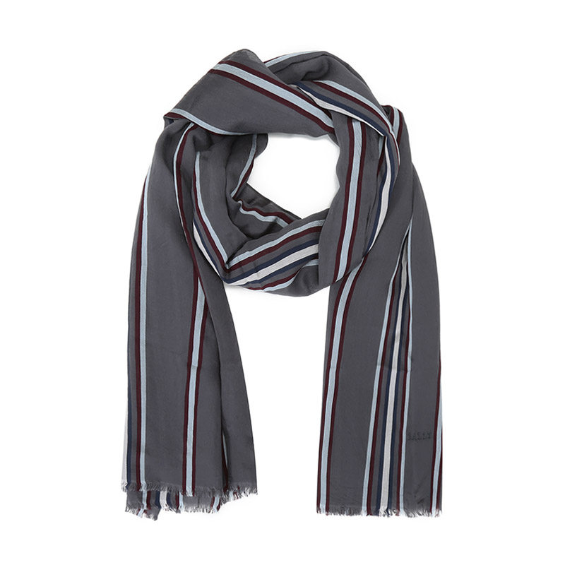 自营bally巴利男士粘胶纤维围巾8j448时尚冬季奢侈礼物