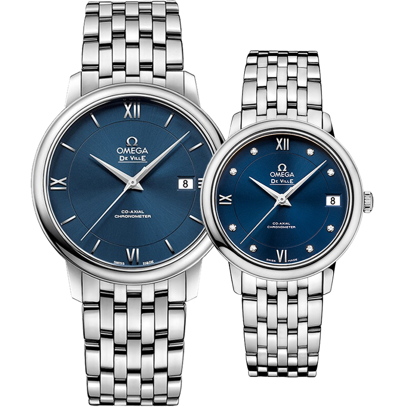 瑞士正品欧米茄OMEGA碟飞系列情侣手表自动机械男/女对表