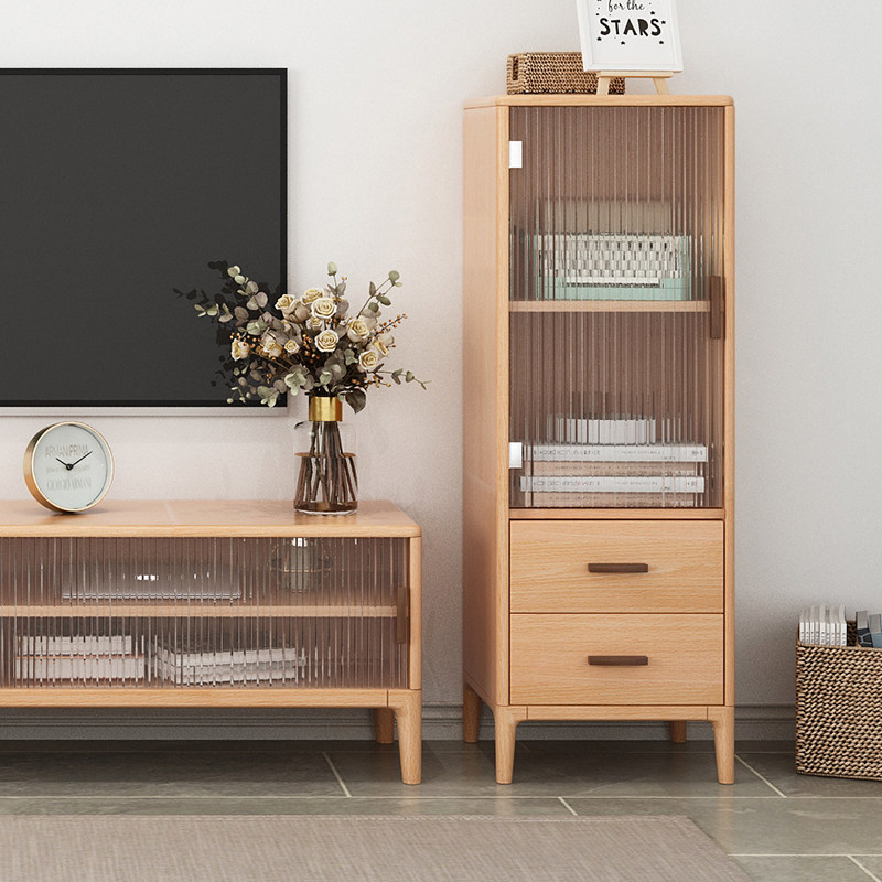 电视边柜实木电视机侧柜立柜北欧客厅小户户型电视柜