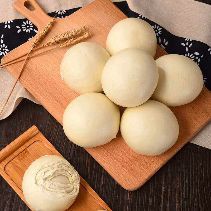 山东北方戗面农家包子加糖不加面食早餐老面包点