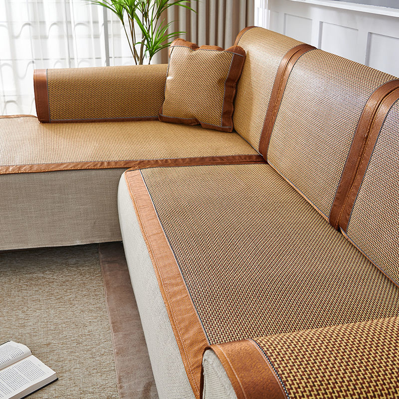 沙发藤席夏季夏天客厅冰丝藤垫防滑凉席坐垫沙发垫