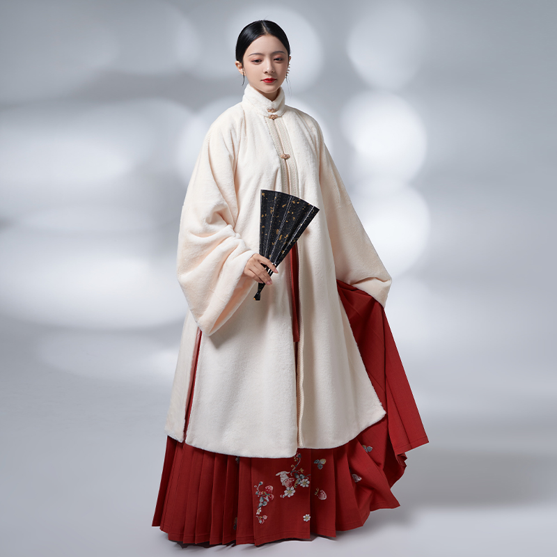 风牵一袖暖暖明制汉服女正品原创立领对襟长袄汉服