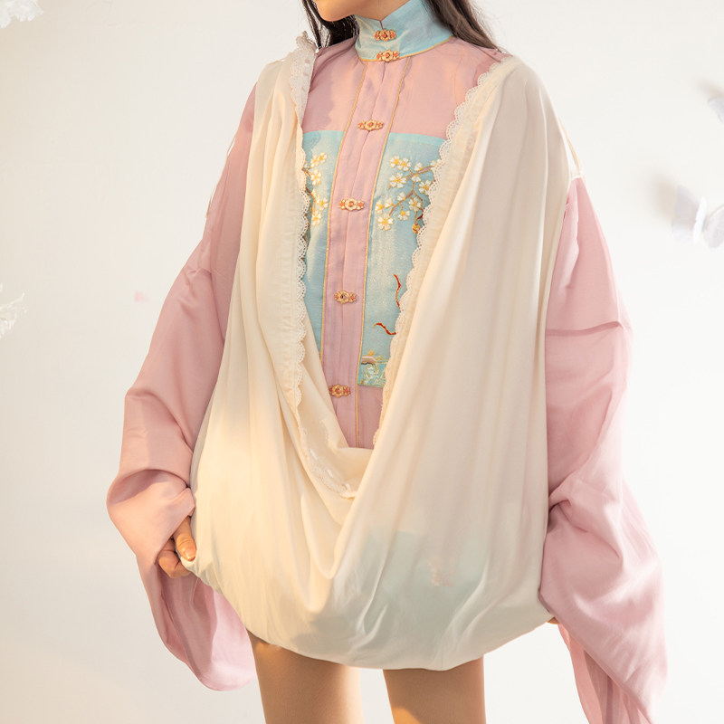 风牵一袖衬裙汉服女功能性内搭日常打底白色配件汉服