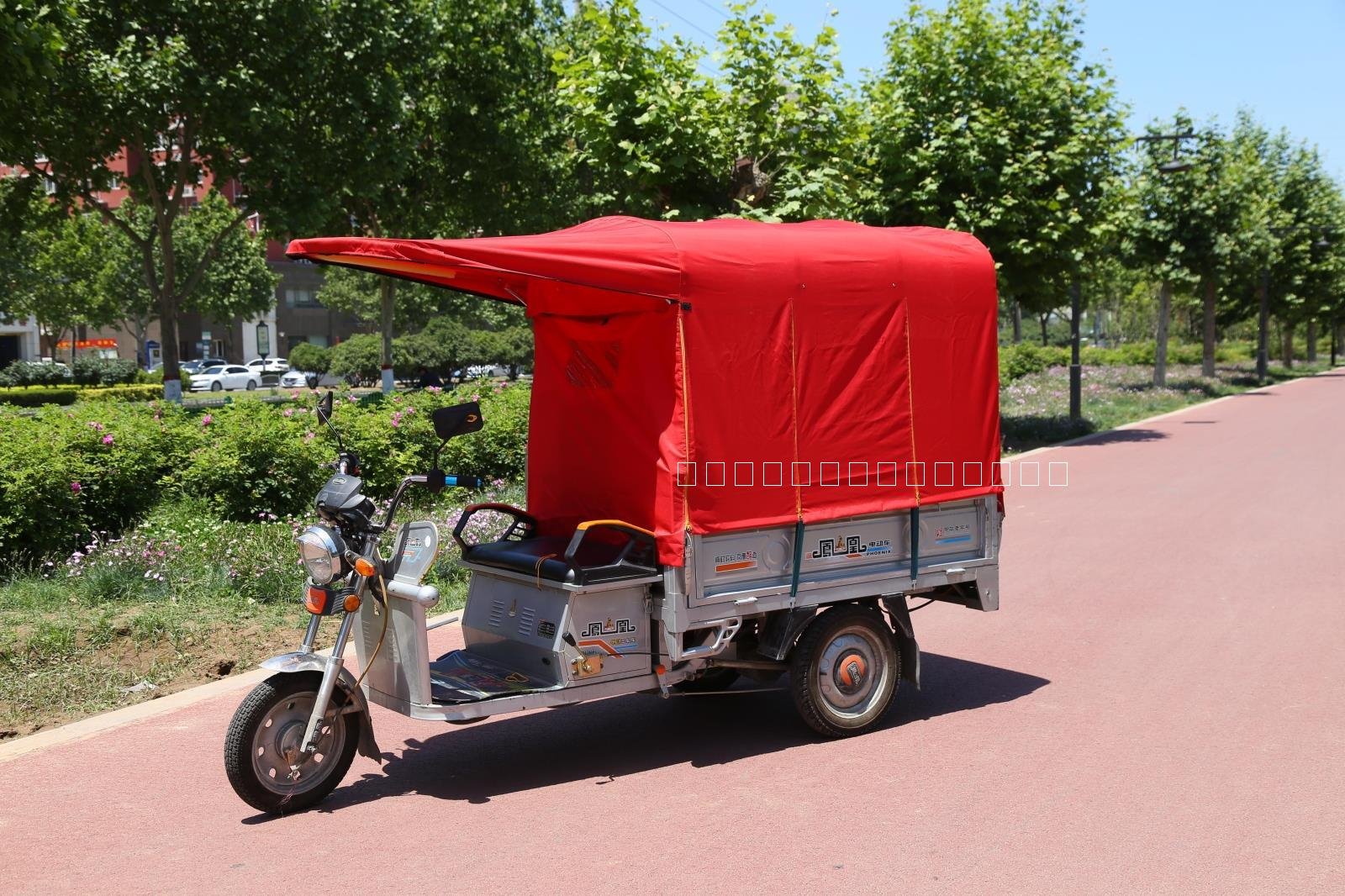 加厚反光休闲折叠全封电动三轮车车棚方管车篷遮阳篷