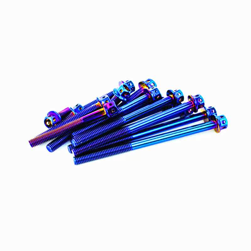 电动摩托车改装螺丝彩色螺丝304幻彩螺丝鬼火个性灼烧烤蓝螺丝