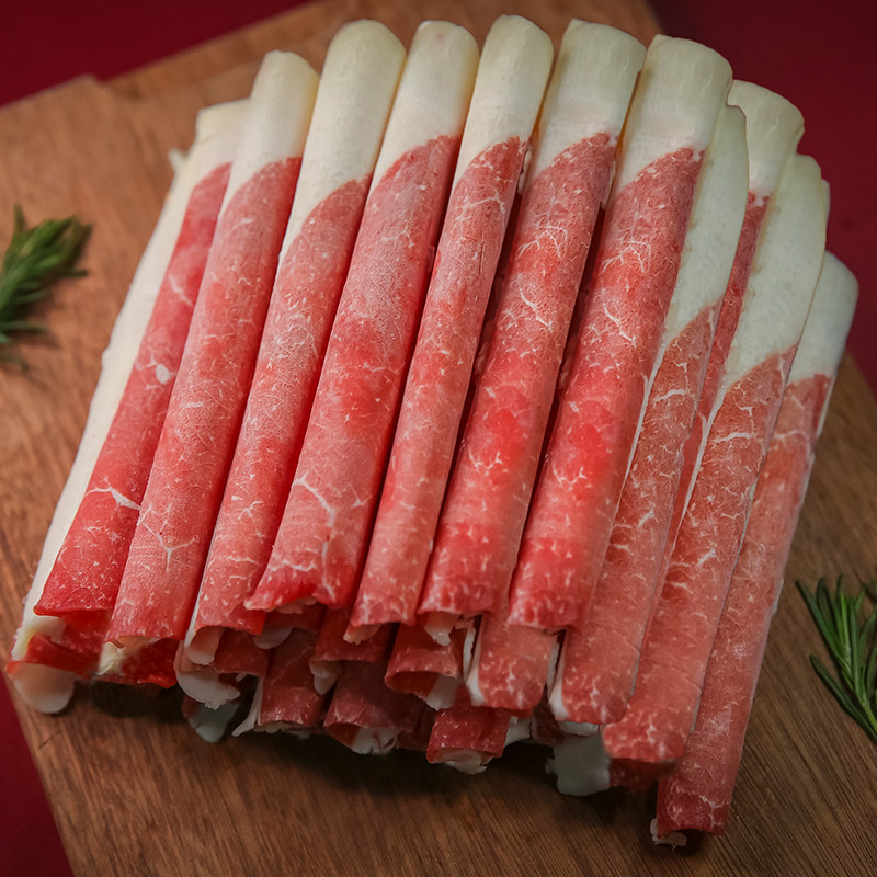 牧场安格格斯谷饲雪花肥牛卷牛胸口肉原新鲜牛肉卷