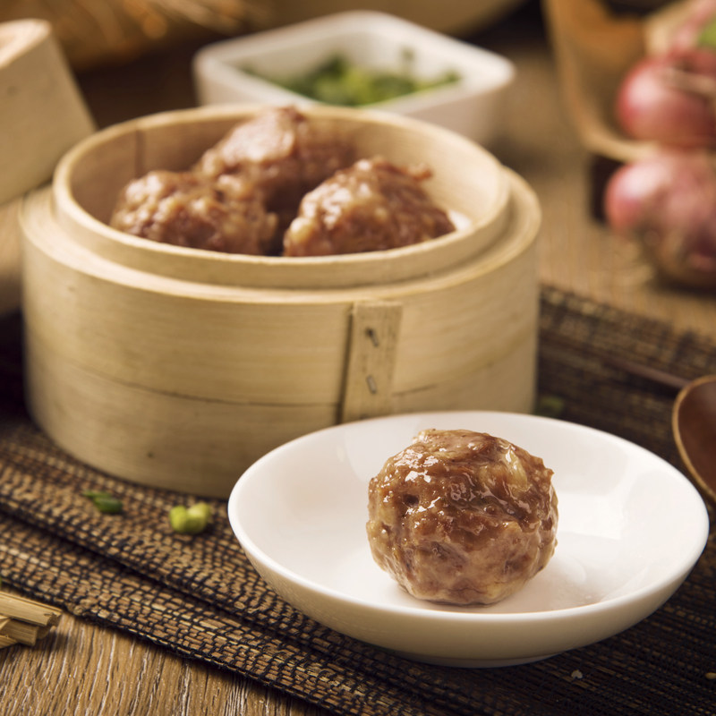 德心正点生制牛肉肉丸广东早茶点心冷冻食品速冻牛丸