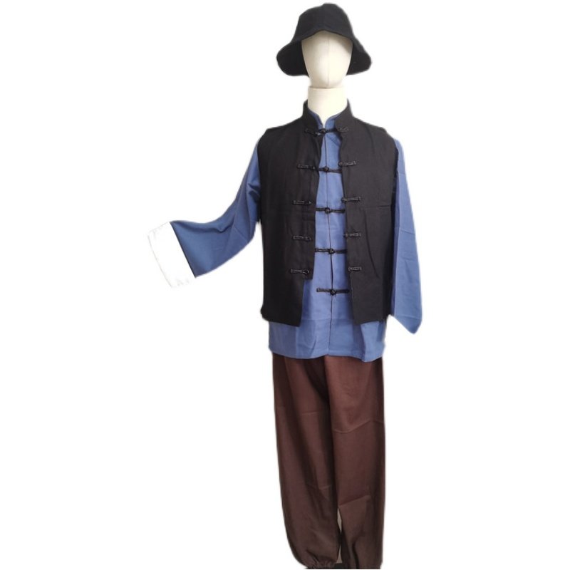 上海滩黄包车车夫民国拉车轿夫伙计长工家丁穷人民族服装